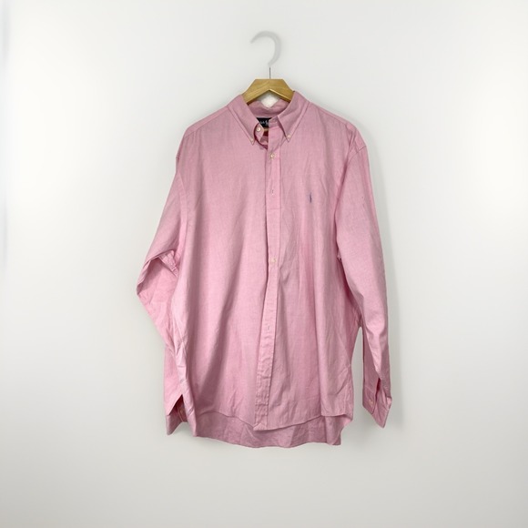 Ralph Lauren Other - Ralph‎ Lauren Men Dress Shirt 17.5 Pink Classic Fit Button Down Long Sleeve
